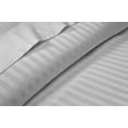 thumbnail image 1 of Bamboo Bed Sheets Set with 12" Inch Deep Pocket - Ultra Soft & Cooling Organic Sheets - 4 Piece Sheets & Pillowcases - 100% Luxury Bamboo Bedding - Light Grey Stripe, King Size., 1 of 7