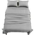 thumbnail image 1 of Bamboo Bed Sheets Set Twin Size, Gray Cooling Bamboo Bed Sheets with Deep Pocket, 3 Pieces Twin Sheet and Pillowcase Set, 1 of 7