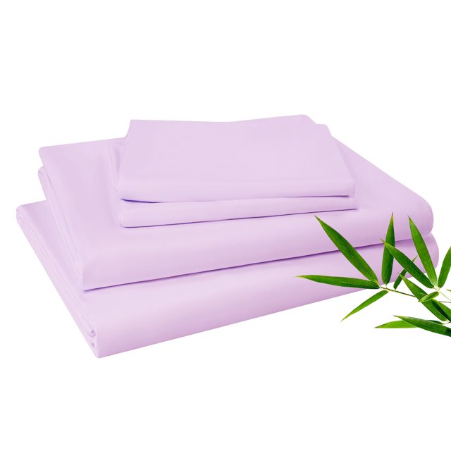 Bamboo Bed Sheets for Queen Size Bed 4Piece Silky Soft Cooling Sheet