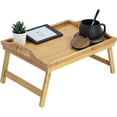 thumbnail image 1 of Bamboo Bed Table Tray Breakfast with Folding Legs for Eating and Laptop Serving Trays Bedroom Snack Drawing (40), 1 of 3