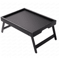 thumbnail image 1 of Bamboo Bed Tray Table with Foldable Legs Breakfast Tray, Lightweight Laptop Desk for Eating, Reading, Working in Bed or Sofa – Portable Lap Desk with Handles, Perfect for Home (15.7×11.8×7.48 in), 1 of 13
