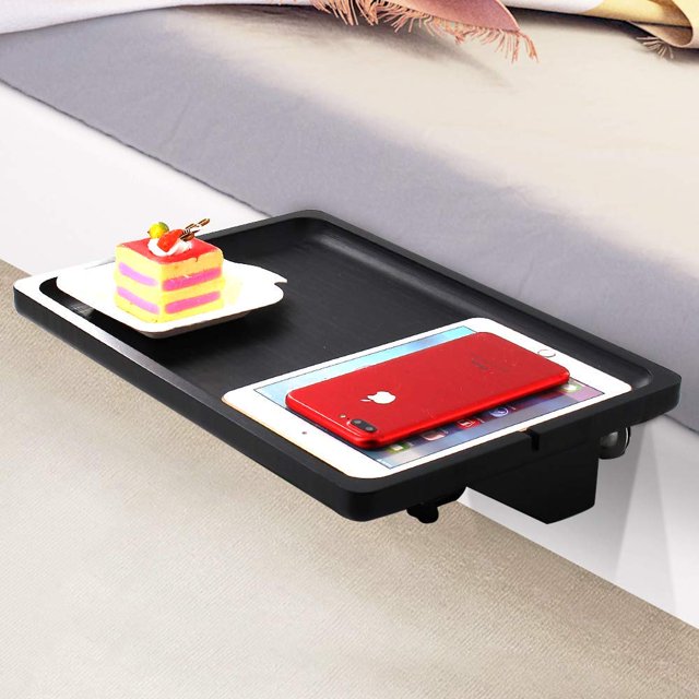 Bamboo Bedside Shelf for Bunk Bed, Bedside Table for Tablets/Phones