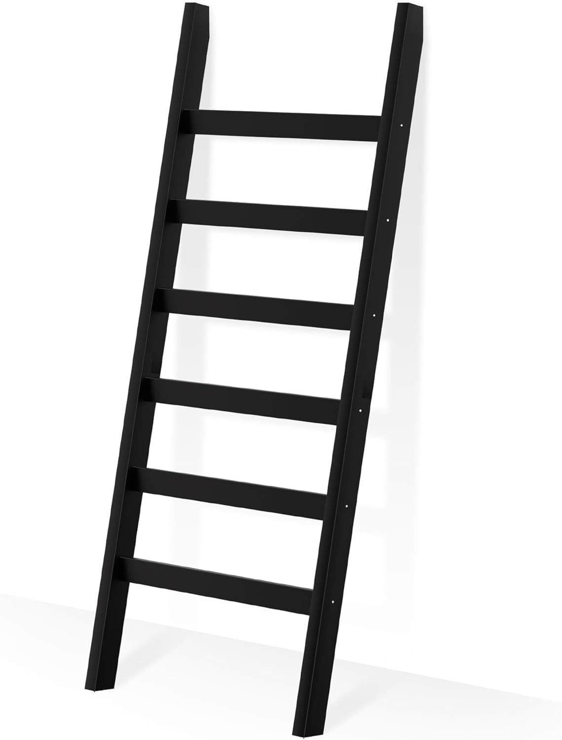 Bamboo Blanket Ladder, 6 Tier blanket holder, 68.9 Inch Tall blanket ...