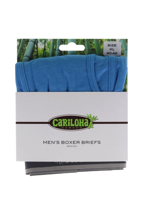 Bamboo Boxer Briefs - Cobalt Heather by Cariloha for Men - 1 Pc Boxer (XL)