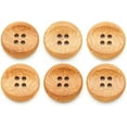 thumbnail image 1 of Bamboo Buttons 4 Holes Concave Wood Button for Garment Sewing DIY Crafts A52 (21mm, 12pcs), 1 of 5