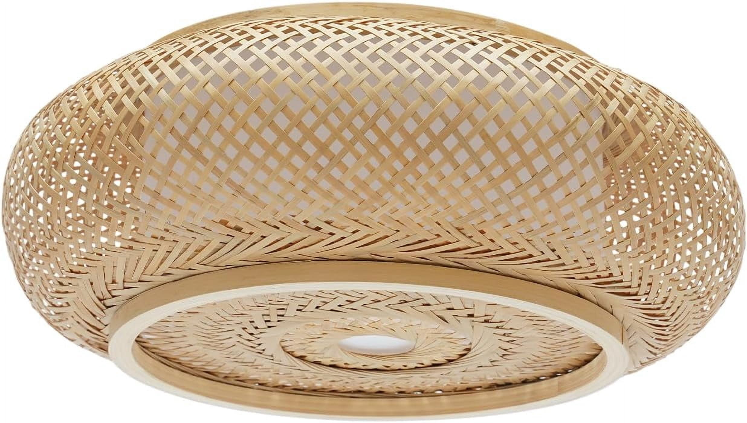 Bamboo Ceiling Light Hand Woven Lampshade Boho Light Fixtures Ceiling Photo Inspiration