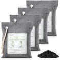 thumbnail image 1 of Bamboo Charcoal Air Purifying Bags - (Large, 4×200g), Removes Odors and Moisture, Nature Fresh Air Purifier Bags, Odor Eliminator for , Car, Pets, Bathroom, Basement, 1 of 4