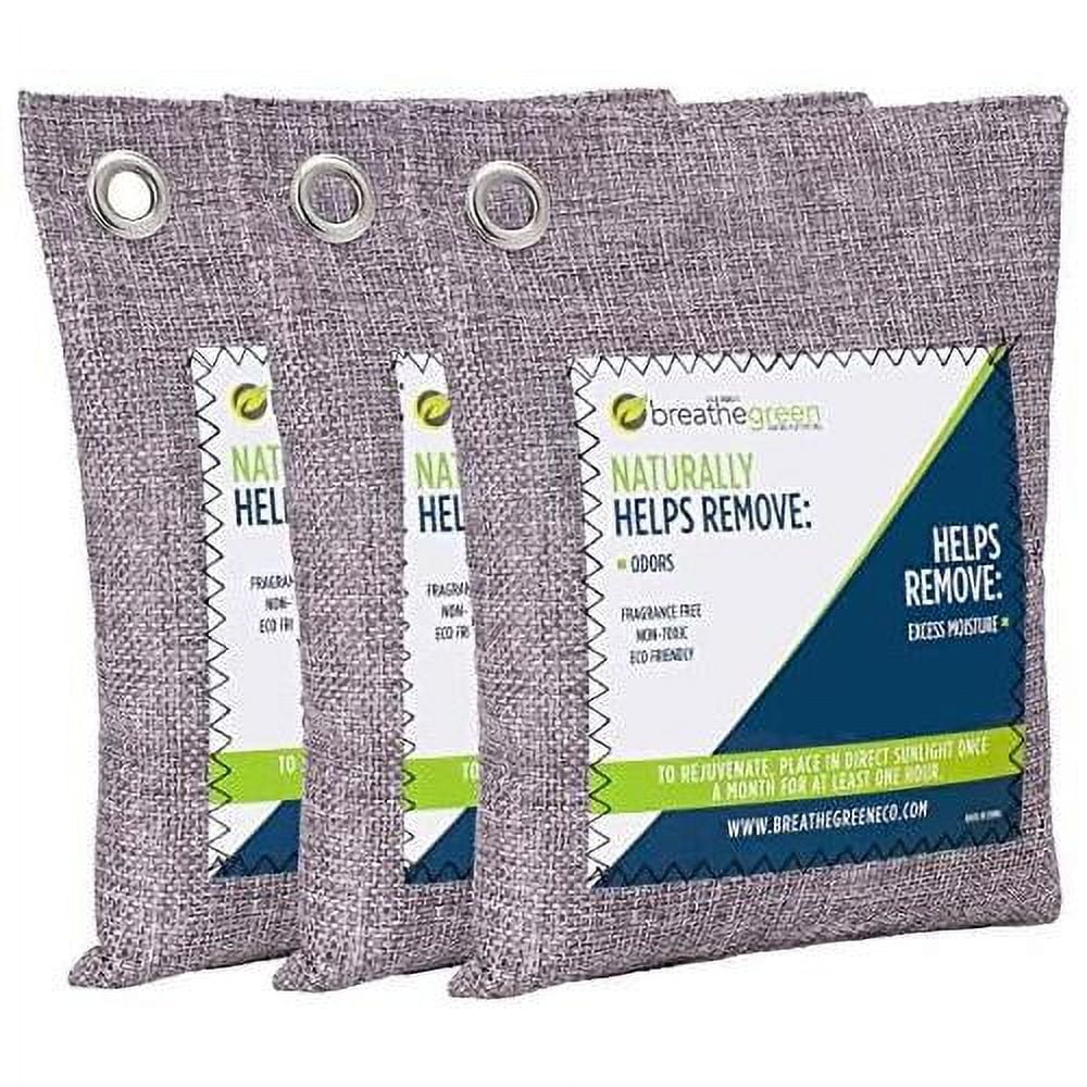 Bamboo Charcoal Bags Odor Absorber (3Pack) Activated Charcoal Odor Bag, Natural ener Removes