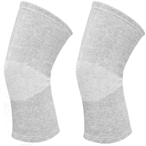 Bamboo Charcoal Compression Knee Sleeve, Elastic Warm Knee Brace for Arthritis, Gray X-Large