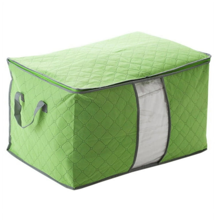 Bamboo Charcoal Fabric Practical Foldable Clothing Storage Bag Box moisture proof and mouldproof Clothing Blanket Quilt Sweater Storage Box Pouch