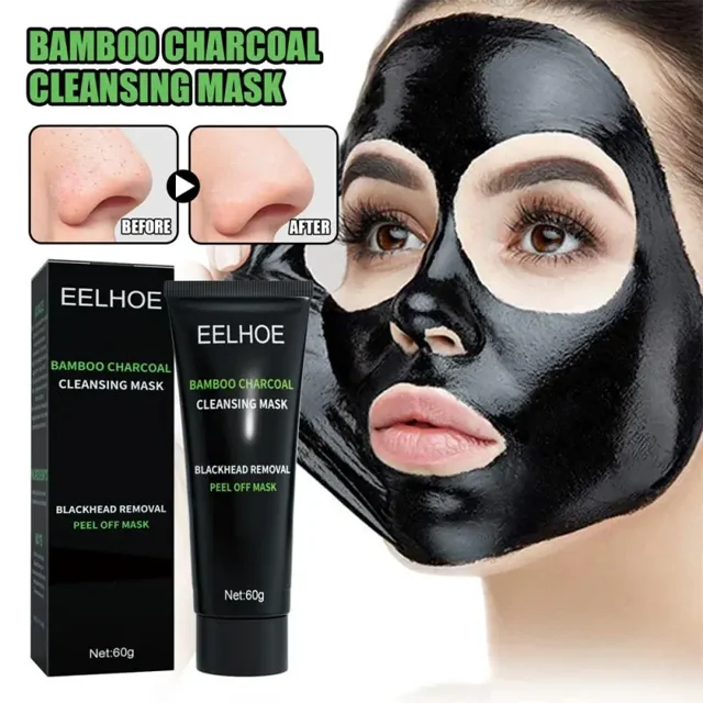 Bamboo Charcoal Face Cleansing Mud Mask Removing Blackhead 24K Gold