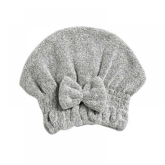 Bamboo Charcoal Fiber Dry Hair Cap Absorbent Bamboo Charcoal Fiber Bow Shower Cap Printing Dry Hair Cap