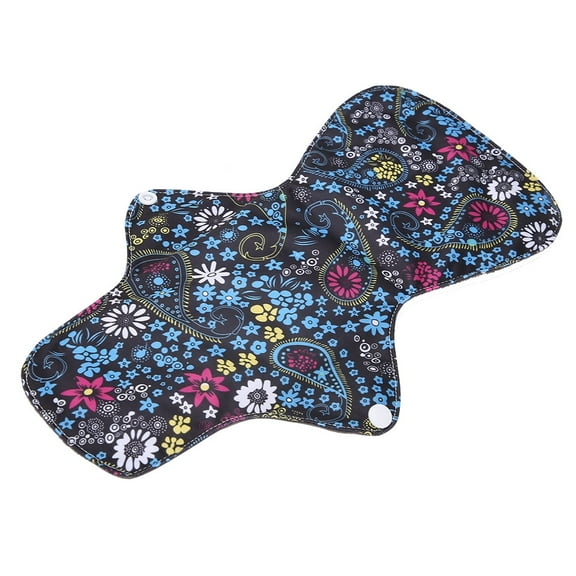 Bamboo Charcoal Fiber Reusable Sanitary Napkins, Menstrual Pads, Bamboo Charcoal Fiber Washable Menstrual Pads L33cm Washable And Recyclable, Super Soft Fabric