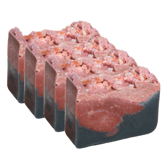 Bamboo Charcoal, Himalayan Pink Salt Soap Bar (Set of 4) - Handmade Face wash for Oily skin Acne treatment Soap, Essential Oils by Falls River Soap Company