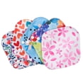 thumbnail image 1 of Bamboo Charcoal Reusable Menstrual Pads for Women - Reusable Sanitary Pads | Reusable Panty Liners | Soft Cloth Menstrual Pads - 5 Pack (Small), 1 of 4