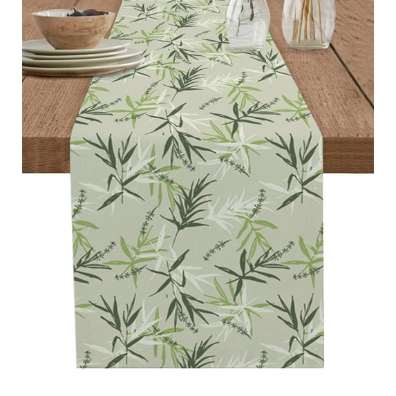Bamboo Chinese Style Simple Watercolor Table Runner ration Home r ...