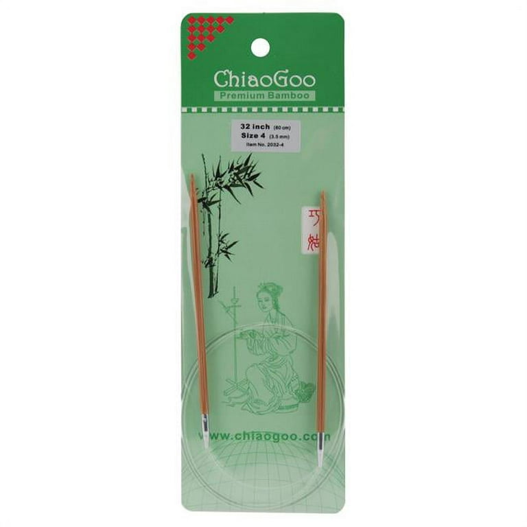 ChiaoGoo Bamboo Circular 32-Inch Knitting Needles, Size 4
