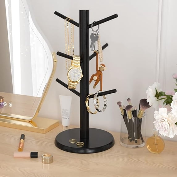 Bamboo Coffee Mug Holder Tree, Thicker Base Coffee Cup Holder Stand for ...