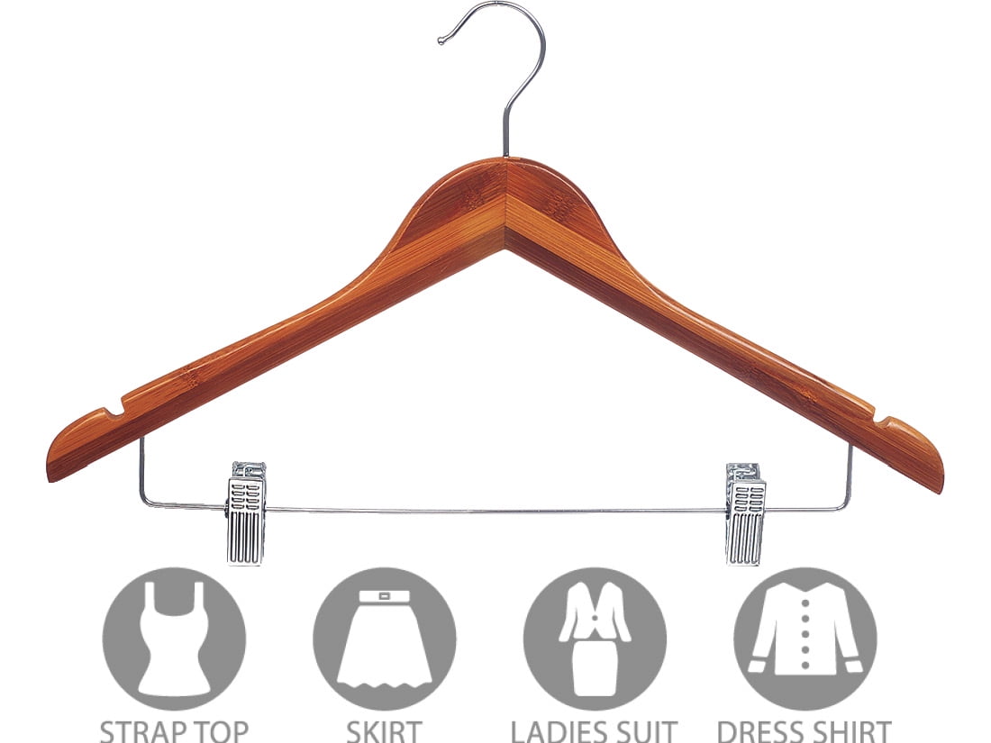 Black Velvet Wood Top Hanger, Box of 50 Space Saving 17 Inch Flat Wooden  Hangers w/ Chrome Swivel Hook & Notches for Shirt Jacke - AliExpress
