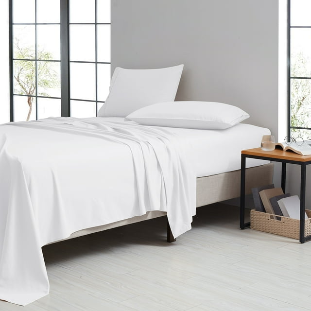 Bamboo Comfort  King Size Bamboo Luxury Solid Sheet Set, White - 4 Piece