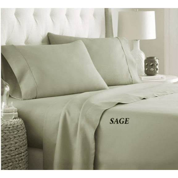 Bamboo Comfort Sage Split King Blend Sheet Set