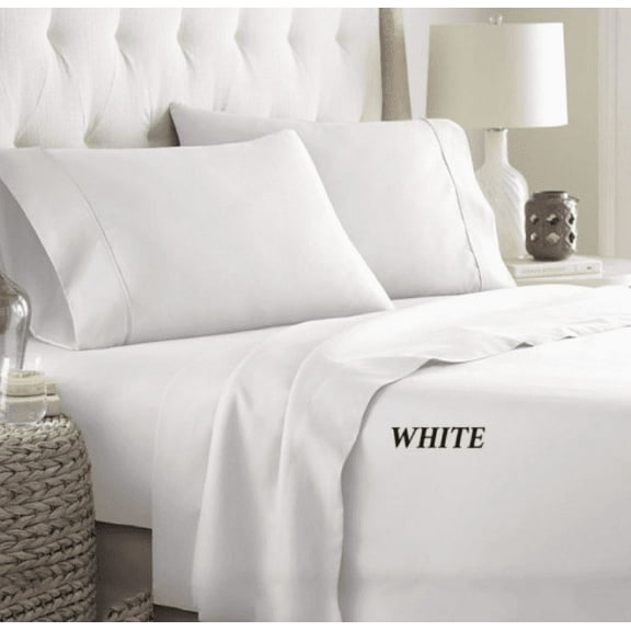 Bamboo Comfort White Split Top King Blend Sheet Set
