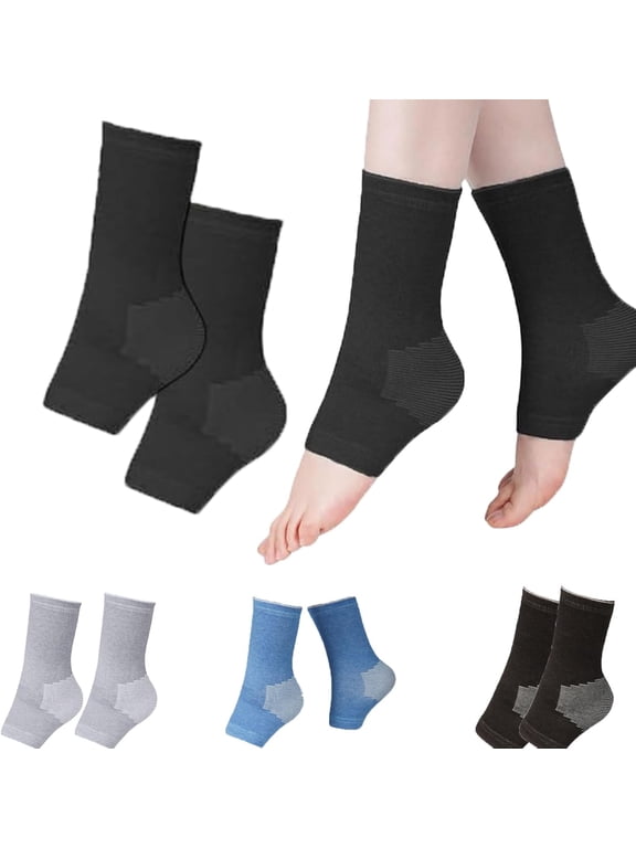 Bamboo Compression Foot Sleeves, Toeless Breathable Warm Socks for Women, Lightweight Cushioned Daily Wear, Multi Color Optional, 1 Piece