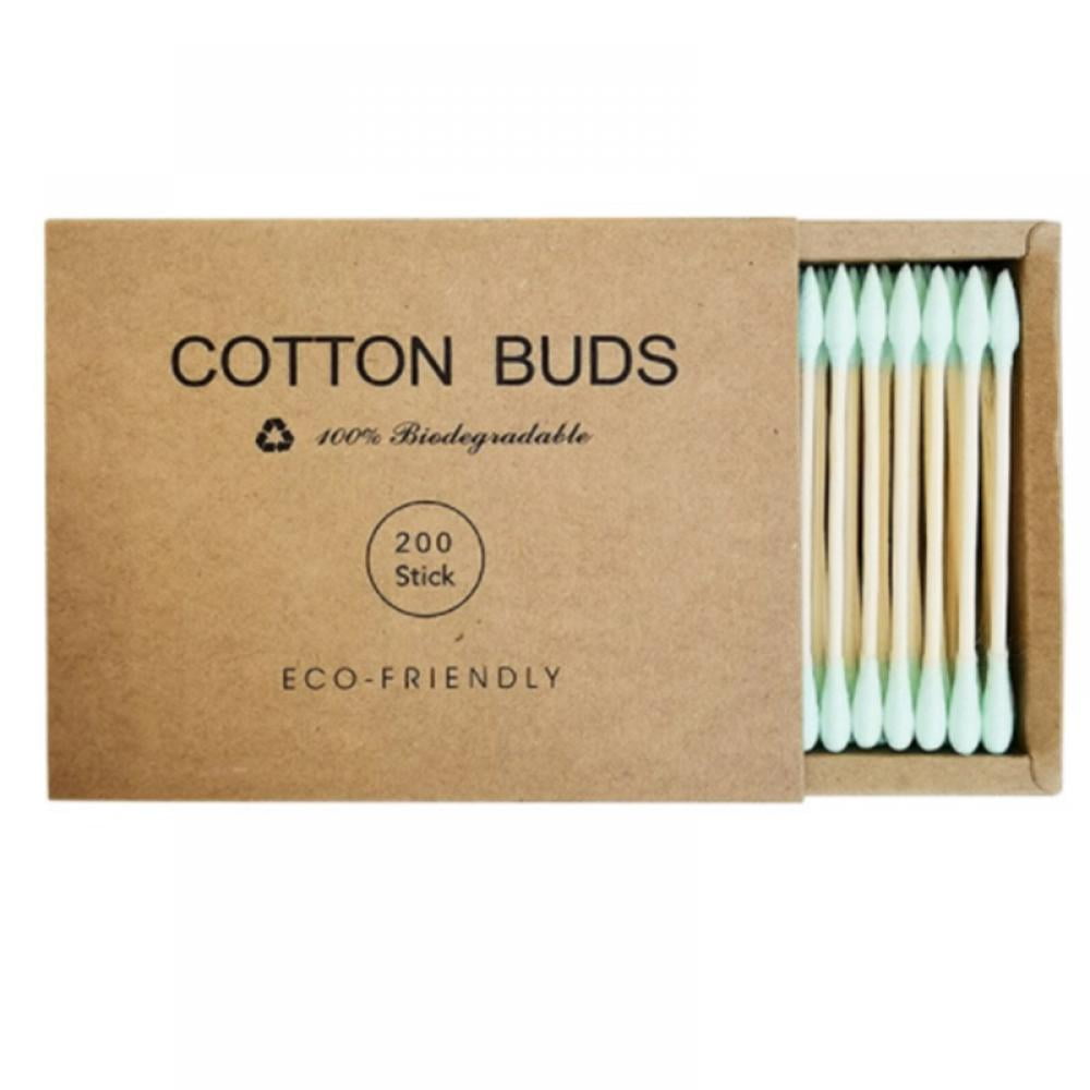 Bamboo Cotton Swabs 200 Count Vegan Cotton Swabs, Eco Friendly Q