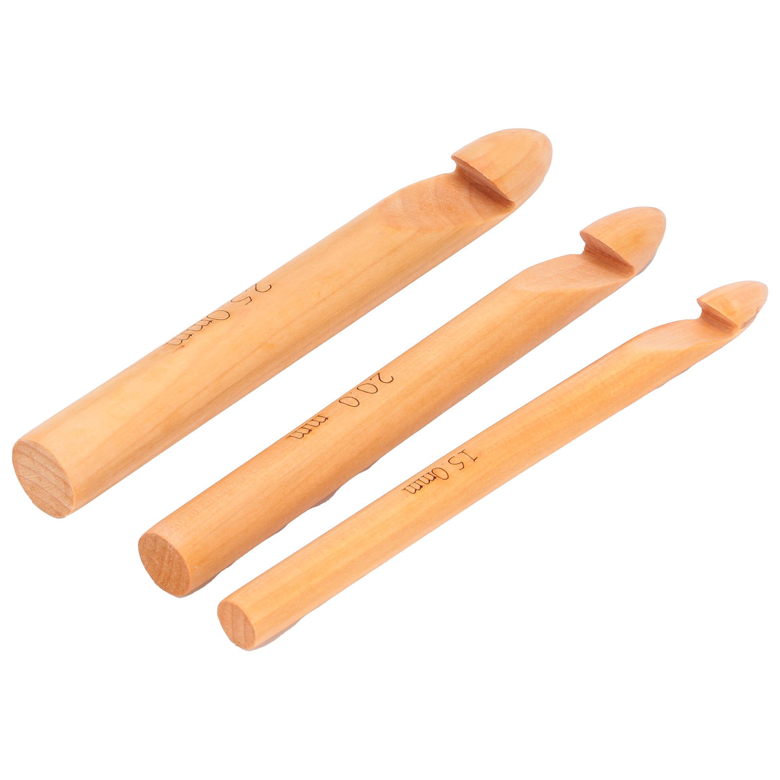 Bamboo Crochet Hook Handcrafted Knitting Needles Yarn Craft 20cm/7.9in