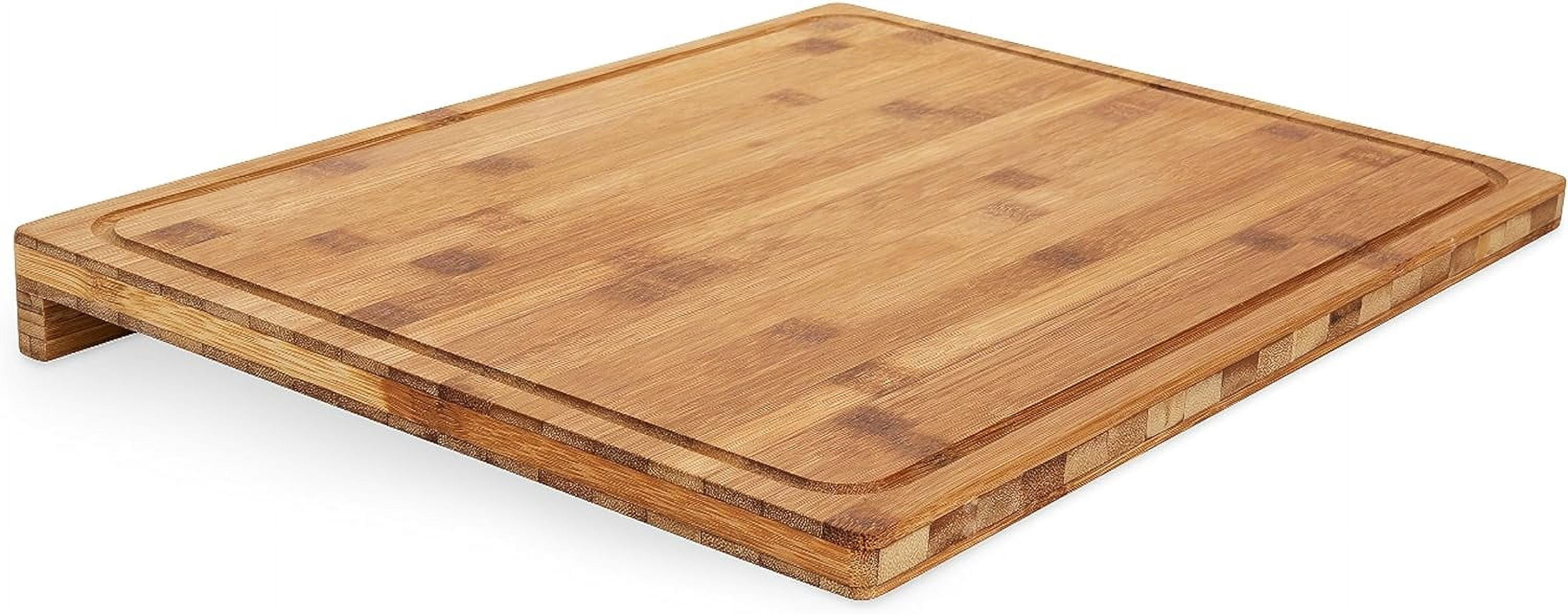 Bamboo Cutting Board with Counter Edge | Perfect for Vegetables, Fruits ...
