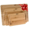 thumbnail image 1 of Bamboo Cutting Board Set of 3, Wood Cutting Board for Meat Cheese Vegetables, Organic Wooden Cutting Boards for Kitchen, Wood Serving Tray, 1 of 10