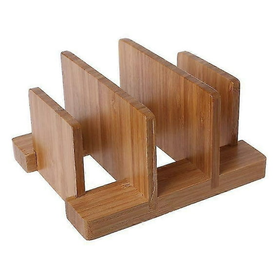 Bamboo Cutting Board Storage Rack Pot Lids Holder Kitchen Decor |Racks & Holders