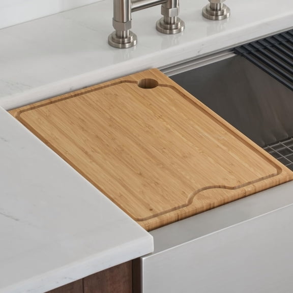 Bamboo Cutting Board for Workstation Kitchen Sink