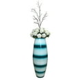 thumbnail image 1 of Bamboo Cylinder Floor Vase  - Handcrafted Tall Decorative Vase - Ideal for Dining Room, Living Room, 16.5 Inch, Blue, 1 of 7