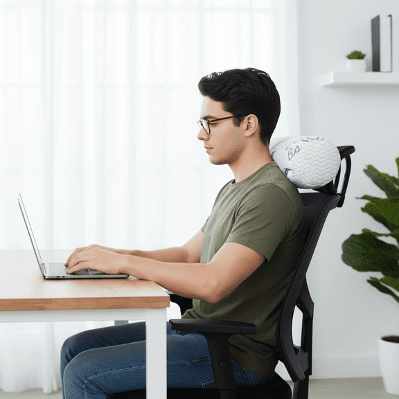 Bamboo Cylinder Neck Pillow - Cool Bamboo Neck Roll Pillow with Memory Foam