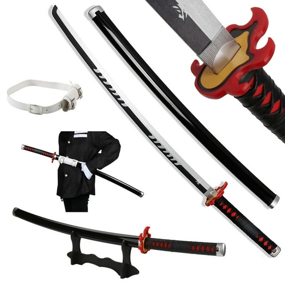 Bamboo Demon Slayer S 41 inches with Belt Holder Stand, Tanjiro Kagura S