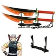 thumbnail image 1 of Bamboo Demon Slayer Sword 31.5 inches with Belt Holder Stand, Uzui Tengen, 2 Sets, 1 of 5