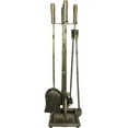 thumbnail image 1 of Bamboo Design Fireplace Tool Set, Antique Brass - 5 Piece, 1 of 1