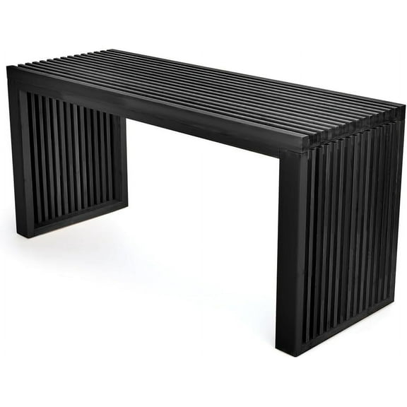 Bamboo Dining Bench, 35 inch Farmhouse Decor Indoor Kitchen Table Bench, Entryway Shoe Rack Bench Solid Bamboo Benches for Living Room, Hallway, Bedroom, Bathroom