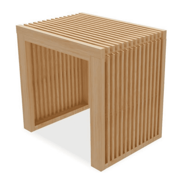 Bamboo Dining Bench Indoor Small Bench Entryway Shoe Rack Bench,Outdoor Mod Wood Benches 17 Inch Bamboo Bench for Living Room Hallway Bedroom Bathroom