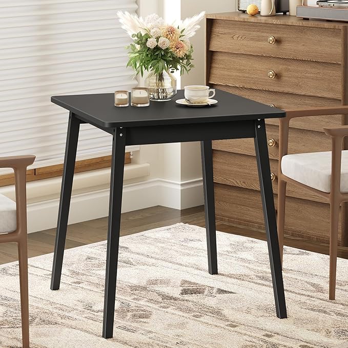 Kitchen Table Small Spacw Bamboo Dining Table, Square Dining Table for Kitchen Table for Small ...