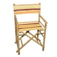 thumbnail image 1 of Chair Bamboo Director Low-Color:Yellow Stripe,Quantity:2, 1 of 5