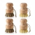 thumbnail image 1 of Bamboo Dish Brush Set, Plastic-Free ( Medium Sisal, Firm Coconut Coir), Dish Scrubber & Vegetable Brush for Cast Iron, Nonstick, 1 of 7