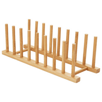 Bamboo Dish Drying Rack, 9 Grids Pot Lid Plate Rack Organizer Holder for Cabinet-Cutting Board Organizer for Dish, Pot Lid, Bowl, Cup, Cutting Board