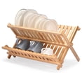 thumbnail image 2 of Kitchen Cabinet Organizer Bamboo Dish Drying Rack Set (2-Pack) - Vertical Plate Holder & Organizer For Cabinets Wooden Cutting Boards For Kitchen 2 of 10