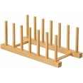 Bamboo Dish Plate Bowl Cup Book Pot Lid Cutting Board Drying Rack Stand ...