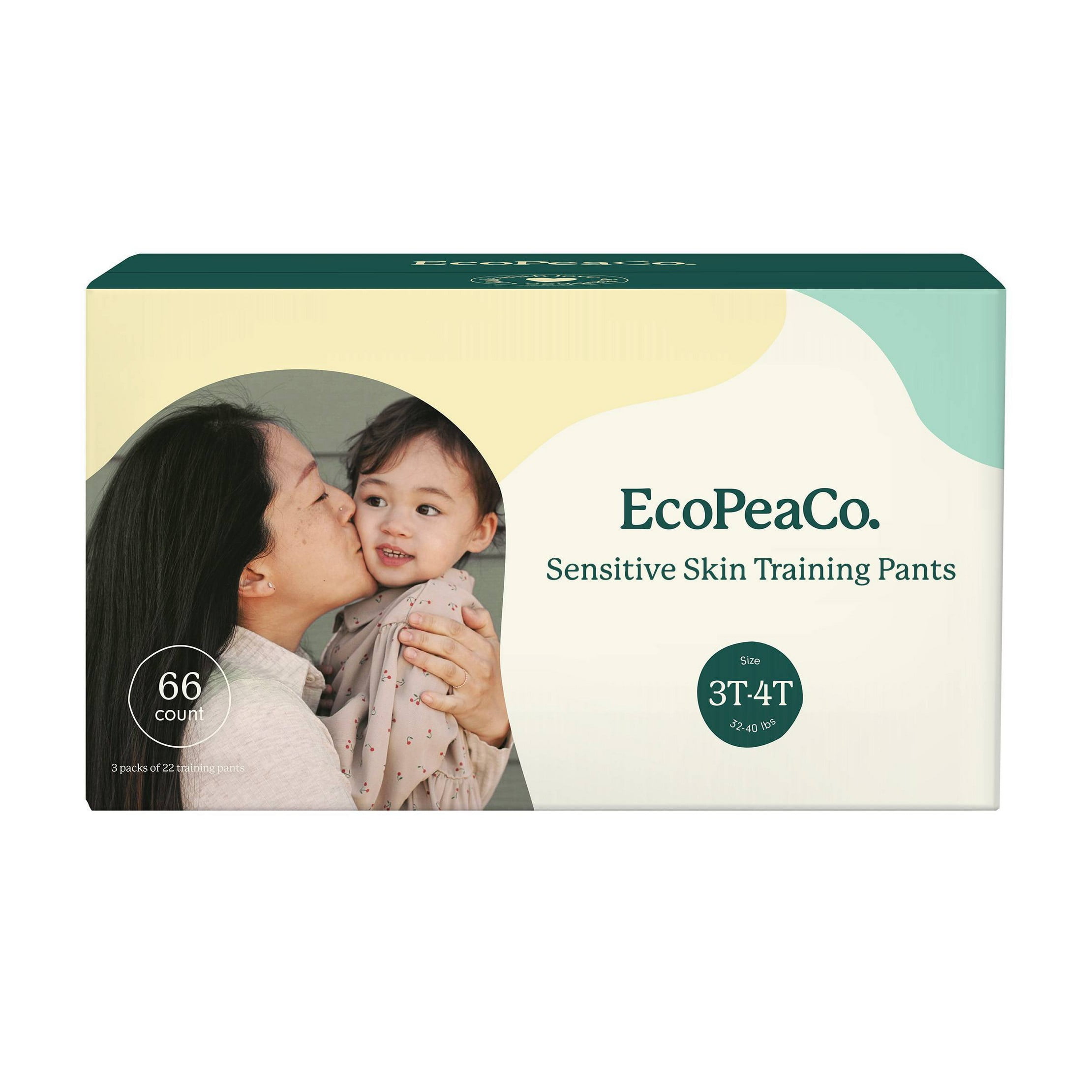 Bamboo Disposable Diapers - Made with Organic Bamboo and Viscose - Size 3T-4T - 66ct