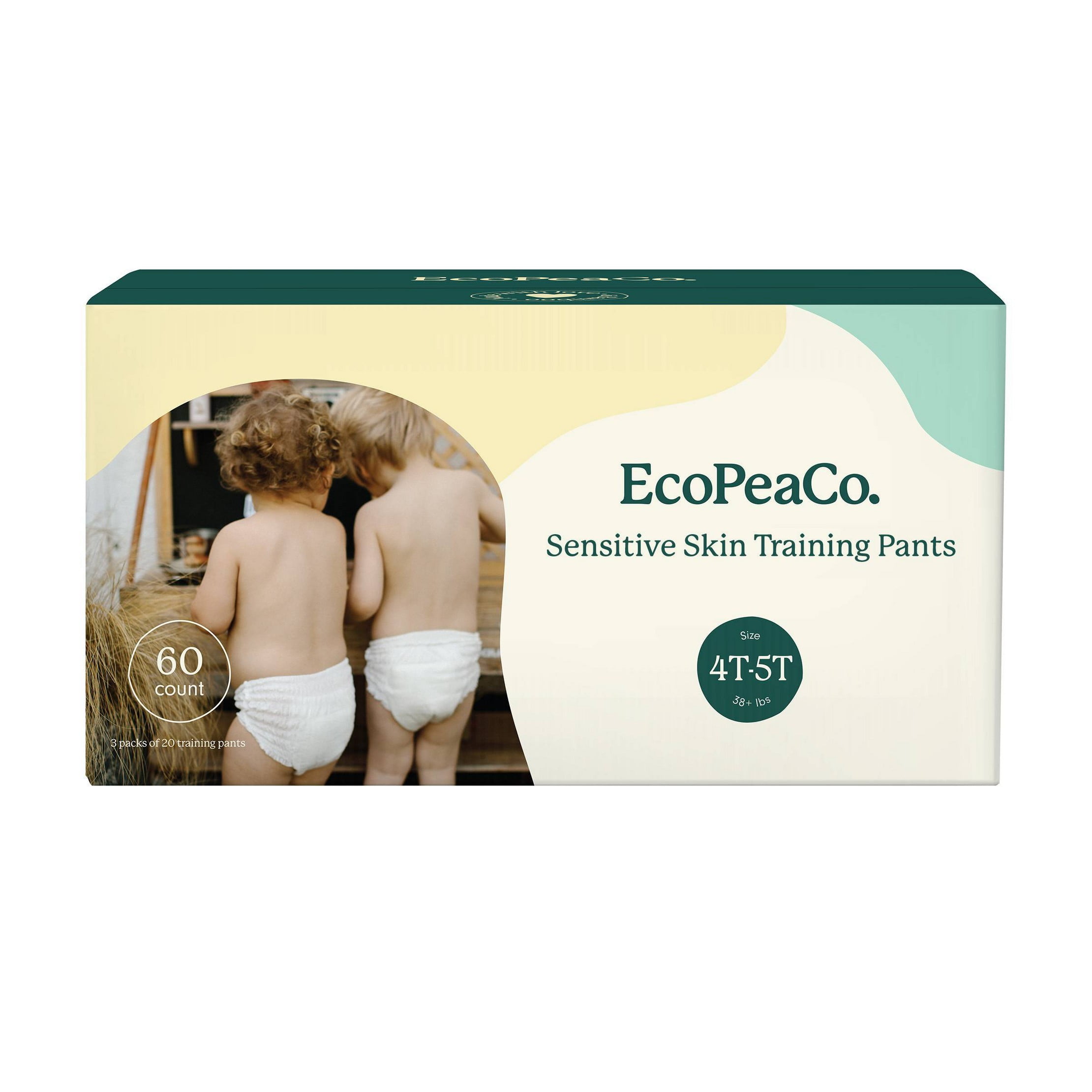 Bamboo Disposable Diapers - Made with Organic Bamboo and Viscose - Size 4T-5T - 60ct