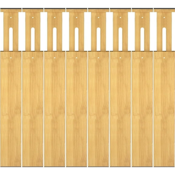 Bamboo Drawer Dividers,17-22" Adjustable Kitchen Drawer Organizer for Clothes,4 Pack Expandable Drawer Organization Separators for Bedroom,Bathroom,Dresser and Office