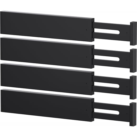 Bamboo Drawer Dividers Organizers, Kitchen Drawer Organizer, Drawer Cabinet Organizers, Dinnerware Serving Storage, Adjustable Drawer Divider for Clothes, Kitchen, Dresser, Bedroom, Bathroom & Office